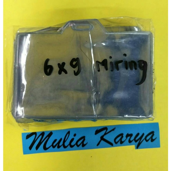 Plastik Name Tag 6x9 Miring TEBAL 0.12 / Plastik ID Card / Pengenal