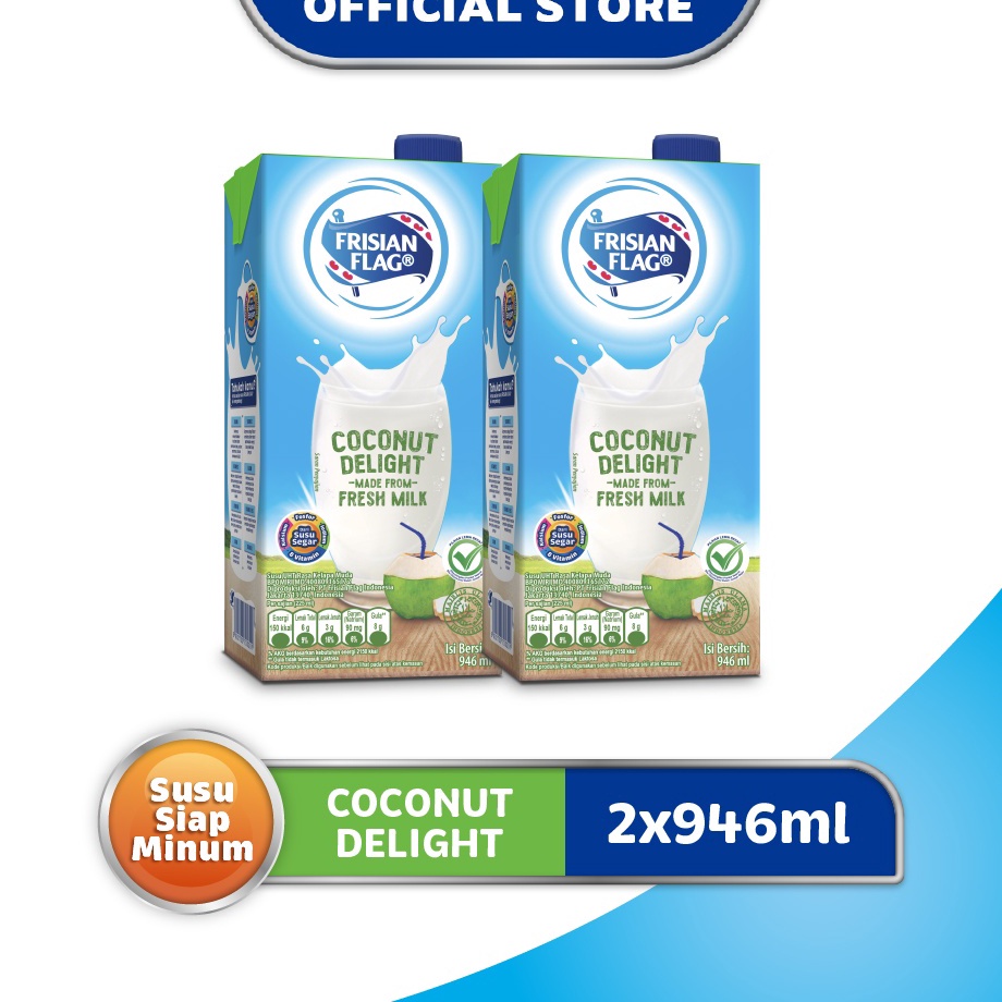 

Terbaru Frisian Flag Family Susu UHT Coconut Delight 2 x 946 mL