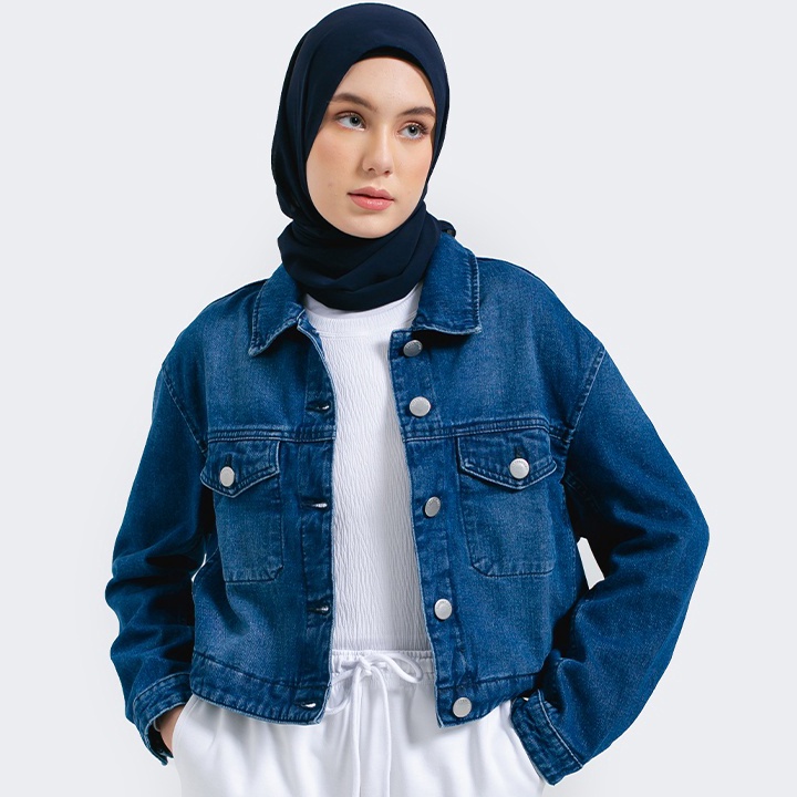 BigSale Greenlight Jaket Jeans Wanita biru denim  051222