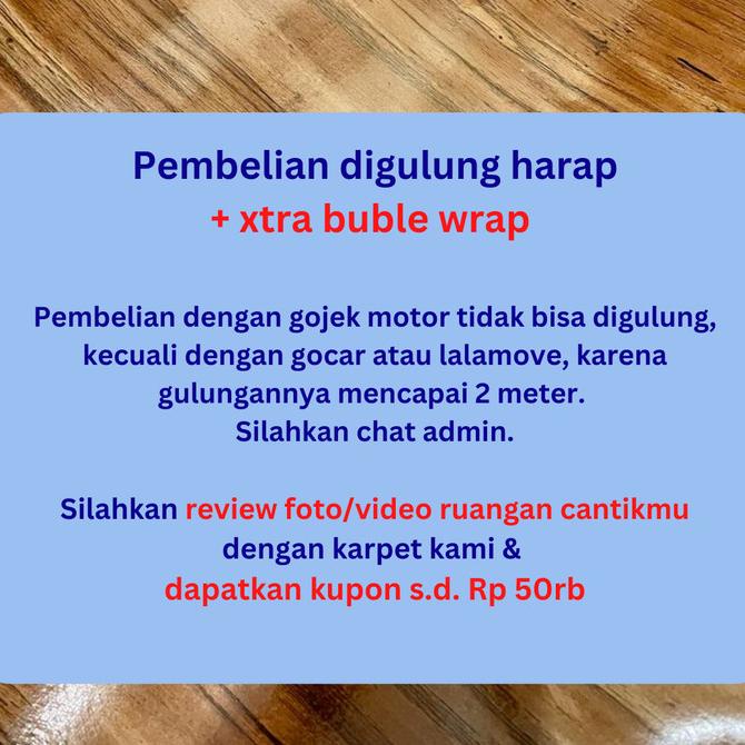 Karpet Lantai Vinyl Meteran Spons Import Korea - Tebal 1.3 mm - 1/2 m