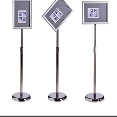 

Poster Stand Adjustable Menu Frame Sign Holder Display A3 A4 Stainless - A4, Hitam