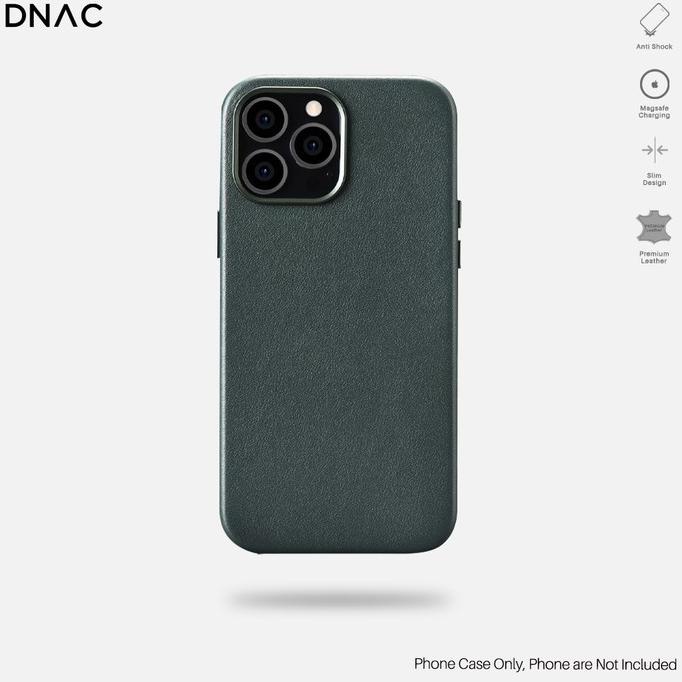 Dnac Case Iphone 13 Pro Max Cowhide Magsafe Hybrid Case - Alpine Green