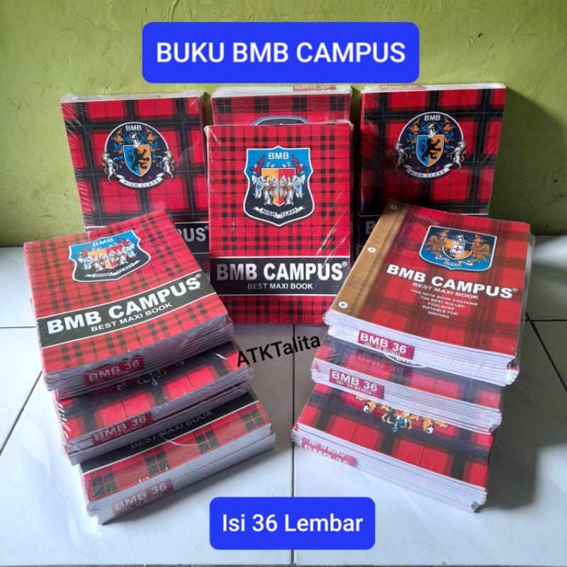 

Buku Tulis Merk BMB Campus isi 36 Lbr (1 Pak)