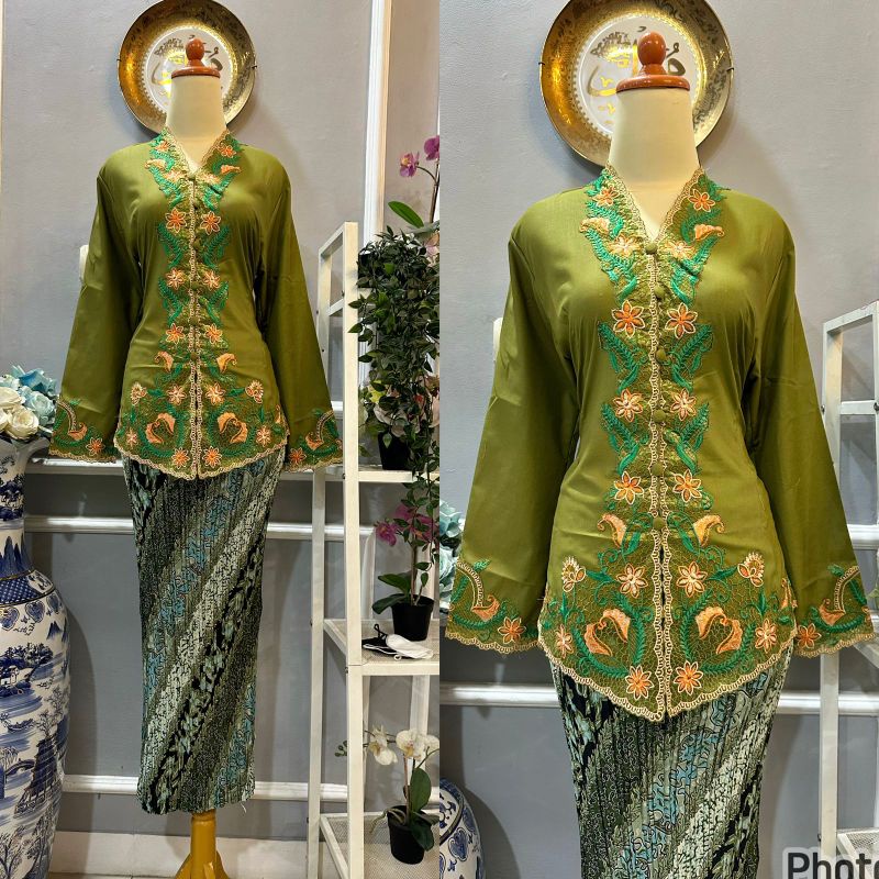 Stelan Kebaya Encim Bordir 3D Original Butik