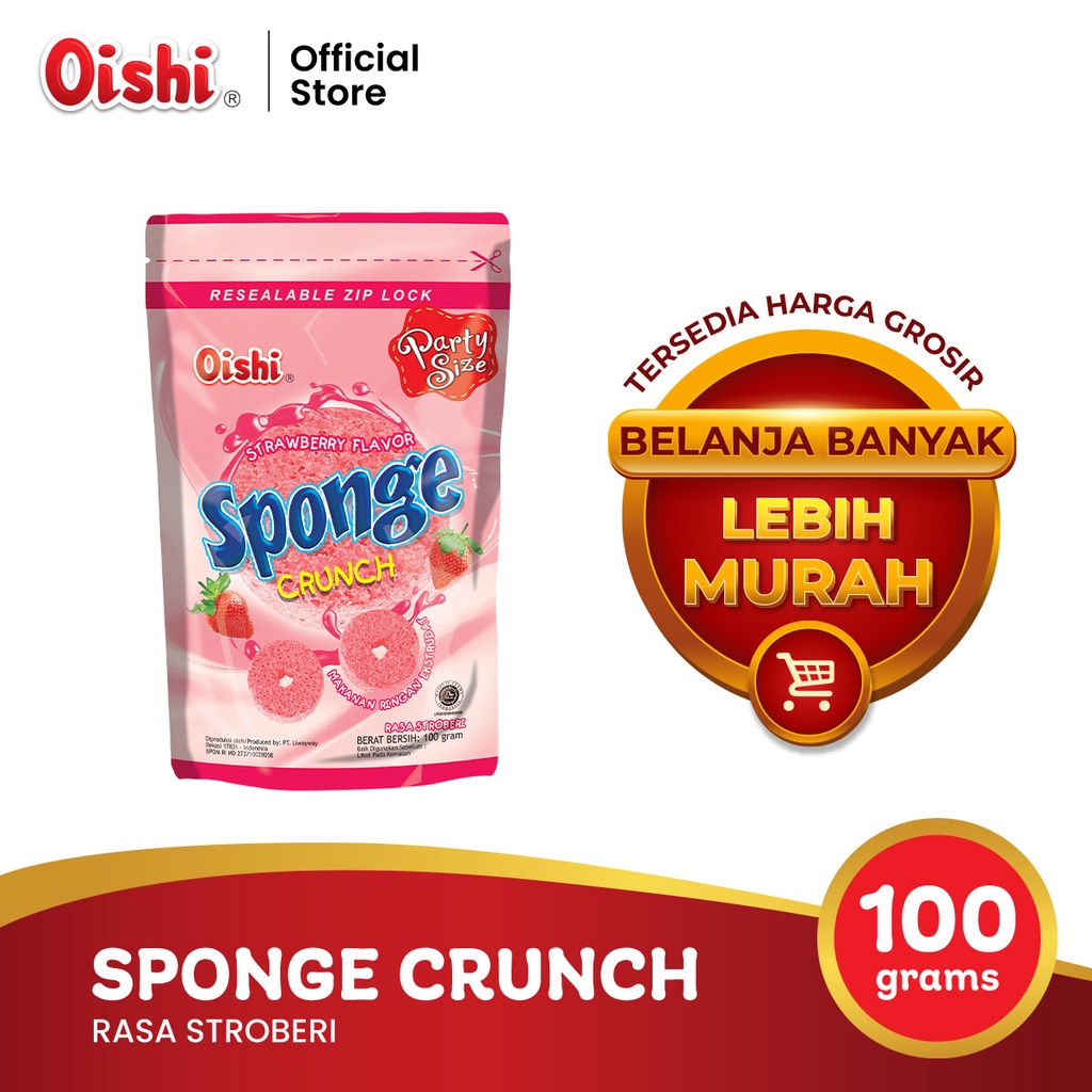 

Sponge Crunch Rasa Stroberi