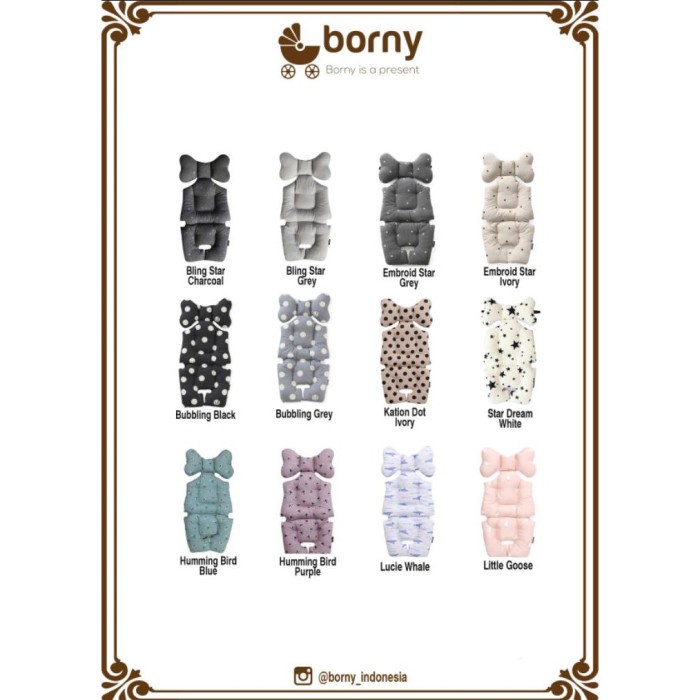 Borny Stroller Liner- Alas Stroller /Stroller Pad Cotton Korea