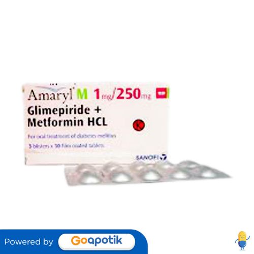 AMARYL M 1 / 250 MG BOX 30 TABLET