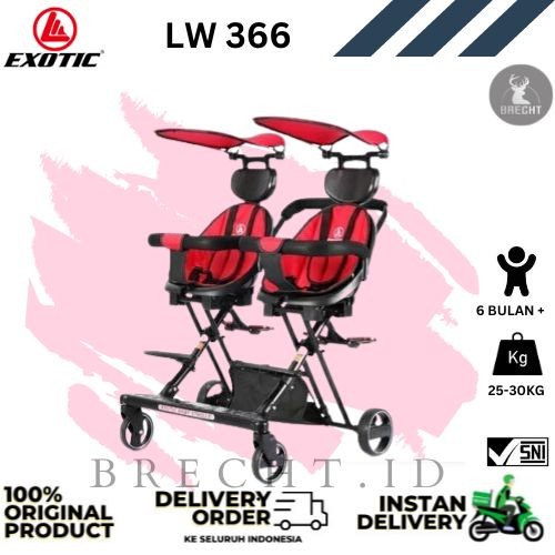 Bestseller Kursi Dorong Magic Stroller Twins Exotic Et Lw 366 Stroller Kembar