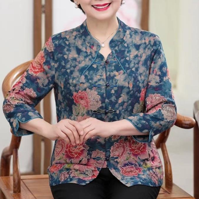 Atasan Blouse Orang Tua Cheongsam Qipao Shanghai China Imlek CNY CVF