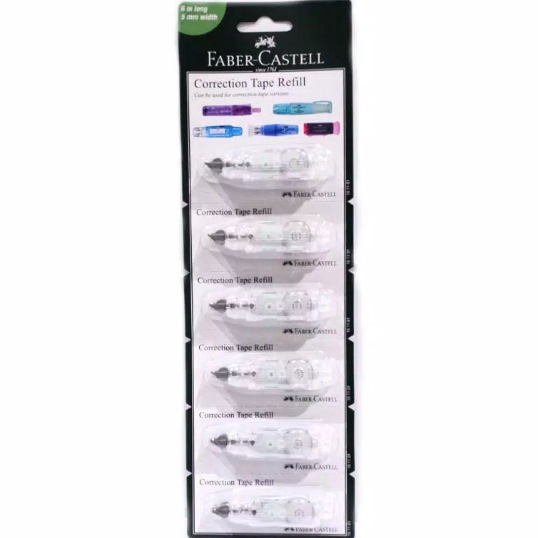 

Paling Dicari.. Refill Correction tape QJR/QDR/QAR/QBR Set 6 faber castell BDS