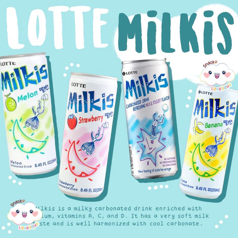 

✥Terlaris✧ Lotte Milkis Original 250 ML Minuman Korea Soda Susu Halal V95 ✱