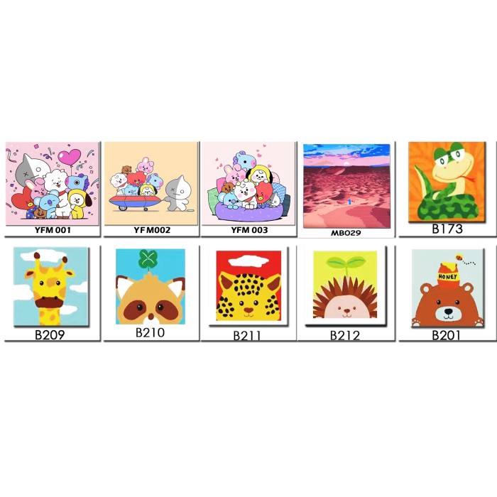 

Best Seller Meth Bts Series Bt21 Cute Army Paint By Number Painting By Numbers Diy