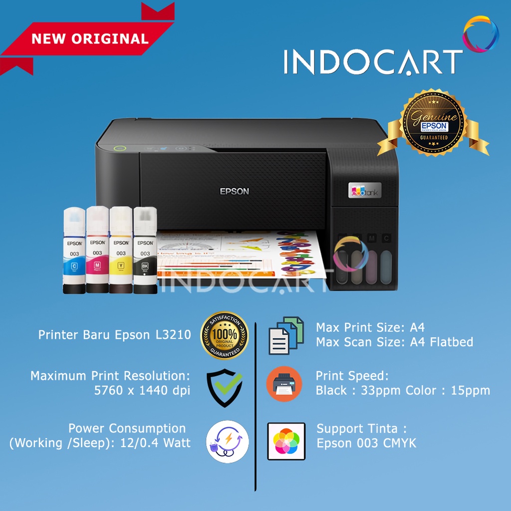 Printer Epson EcoTank L3210 L-3210 All in one Print Scan Copy