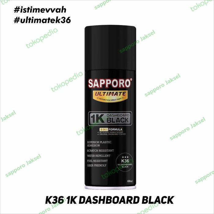 Sapporo Ultimate K36 Dashboard Black / Cat Semprot Sapporo