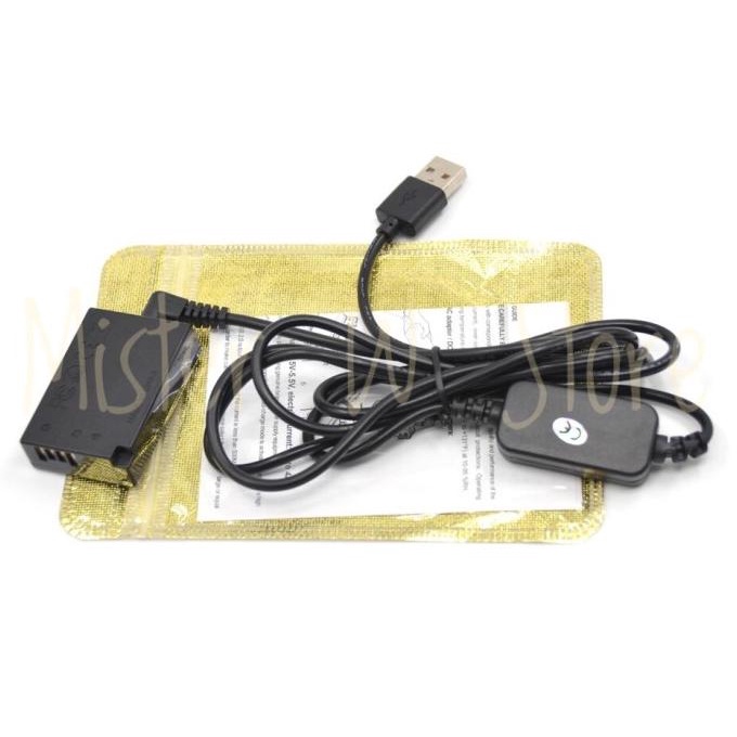 Dc Coupler Lp-E17 Dummy Battery Canon Eos M3 M5 M6 Usb Adapter Cable