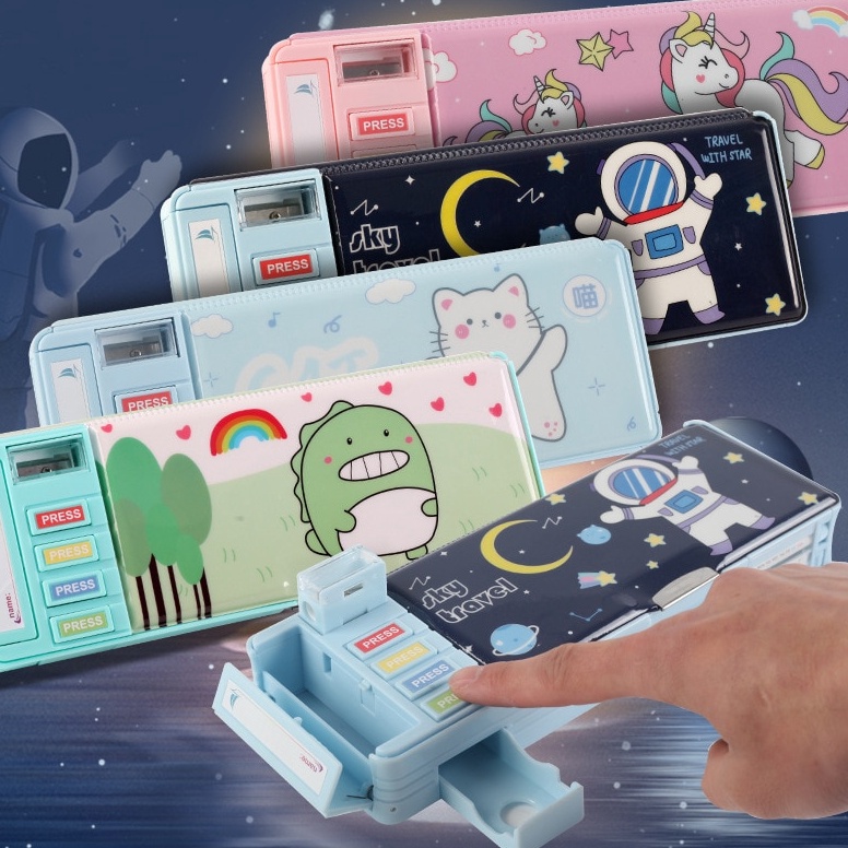 

Terlaris➜ Kotak Pensil Pola Kartun Lapisan Ganda Tunggal dengan Rautan Kapasitas Z76 ➢