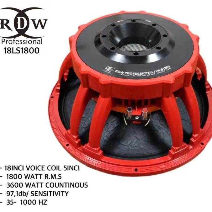 SPEAKER KOMPONEN RDW 18LS1800 / 18-LS1800 RDW PROFESIONAL 18 LS 1800