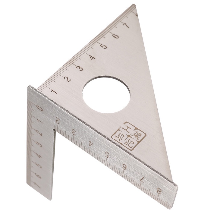 

Ggaris Sudut 3 Sisi Speed Square Tukang Woodworking Ruler Presisi