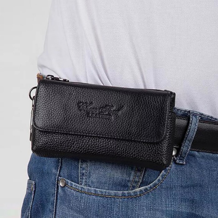 Terlaris Dompet Hp Kulit Pinggang 2Hp Pria Sarung Hp Horizontal Cheer Soul 8097