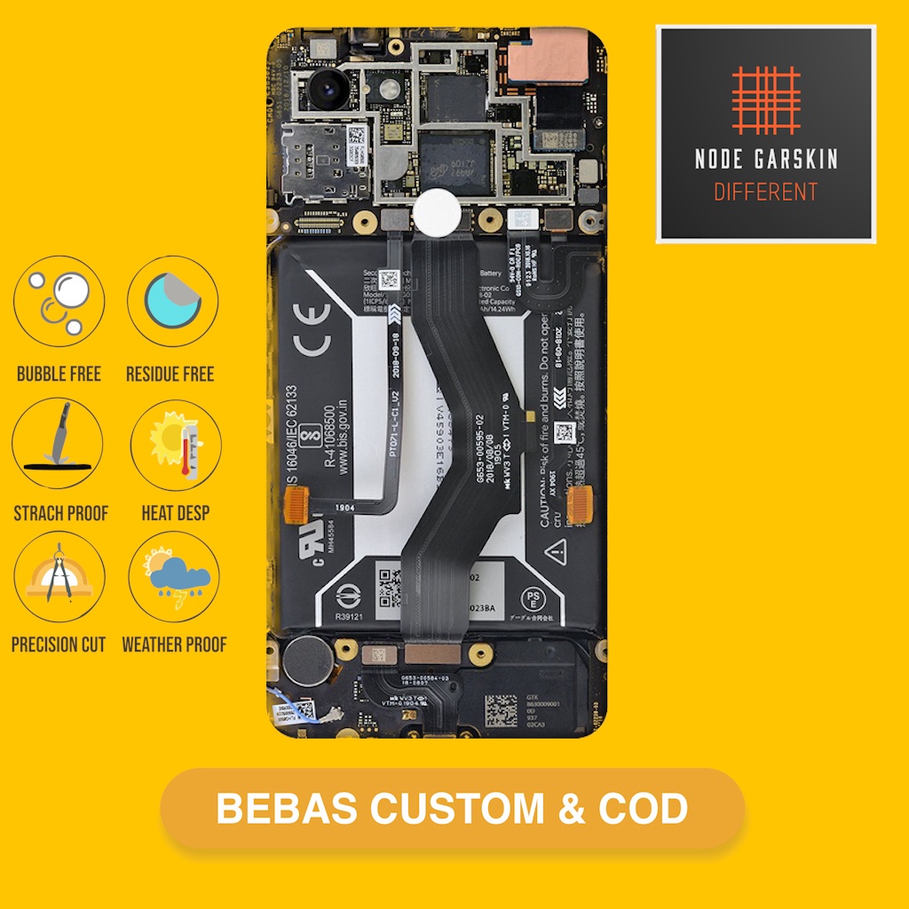 Garskin Skin Vinyl Google Pixel 3 XL Fullbody Atau Backonly - Bisa Custom - teardown mesin Case Stic