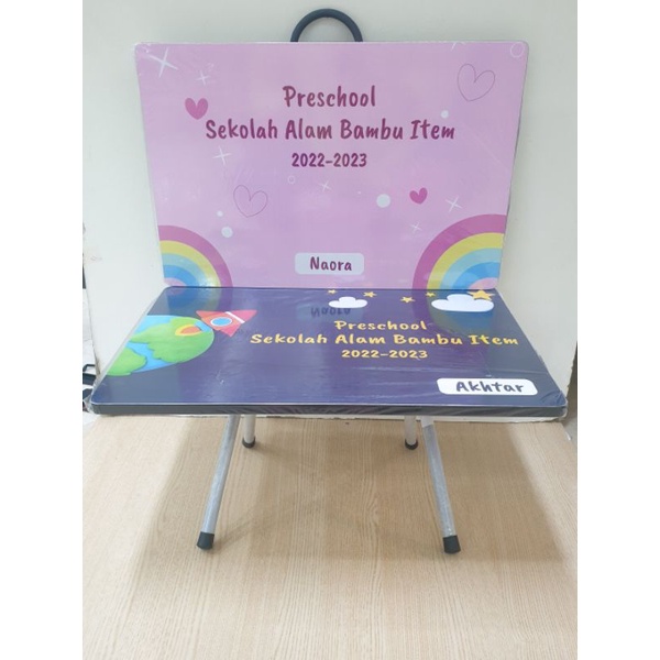 souvenir meja belajar lipat custom/meja kaki besi custom/meja lipat custom