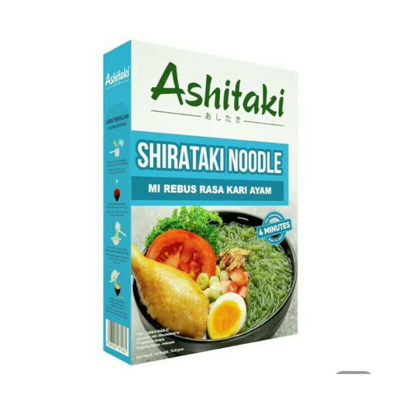 Ashitaki Mie Shirataki Instan Kari Ayam 75g