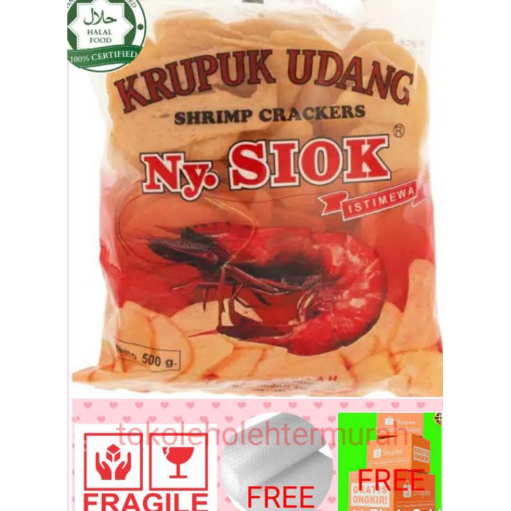 

⚡GROSIR⚡ udang oval Ny Siok - Udang Oval 500 gr (FREE BUBBLE WRAP)