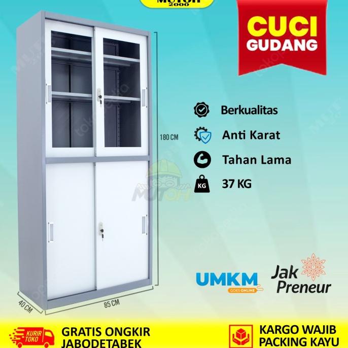

New Lemari Arsip Lemari Besi Filling Cabinet - Pintu Kombinasi Sliding Original