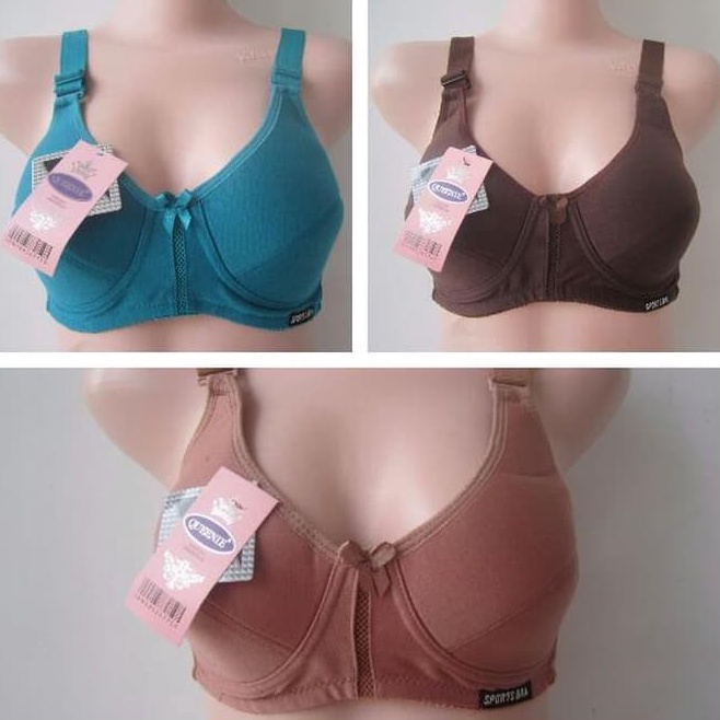 5.5 COD Uk (40 42 44) Bra / BH Wanita Tanpa Kawat Ukuran Besar Queenie Jumbo Big Size COD - Amarella