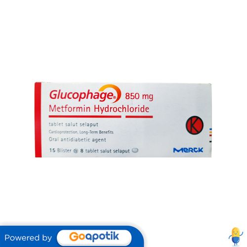 GLUCOPHAGE 850 MG BOX 120 TABLET