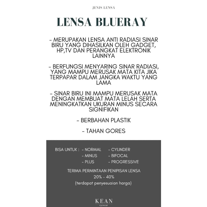 KD-12 FRAME KACAMATA LENSA ANTI RADIASI SINAR BIRU BLUE RAY ANAK-ANAK