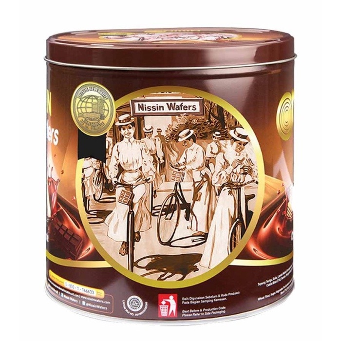 

Nissin Wafer Coklat 570 Gr - Kaleng Bulat Wafers Chocolate 570G