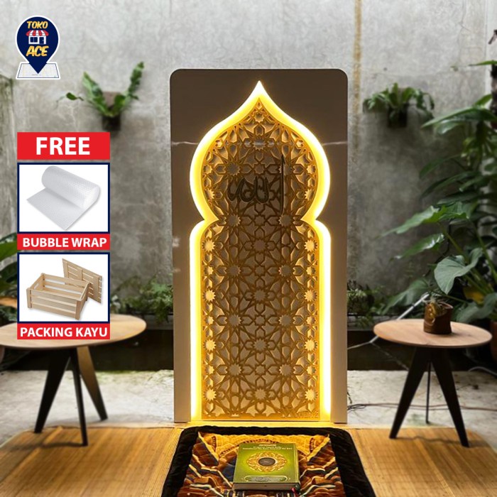 Hidi Hiasan Mushola/Hiasan Tempat Shalat/Arah Kiblat/Mihrab/Partisi Mushola