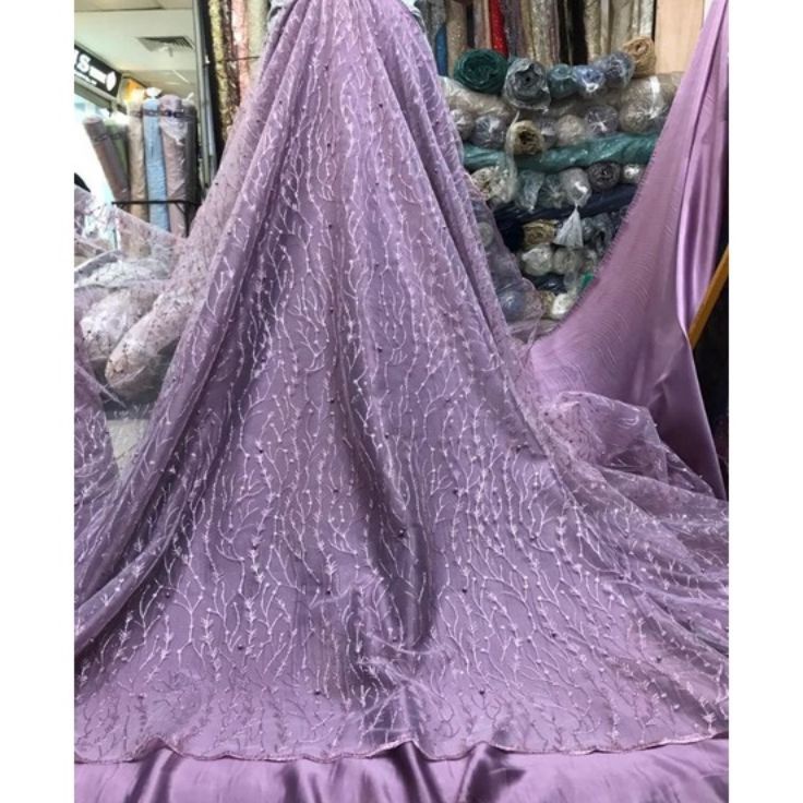 8.8 Tille Akar Mutiara/Brokat mutiara gliter/Kain brokat kebaya terbaru