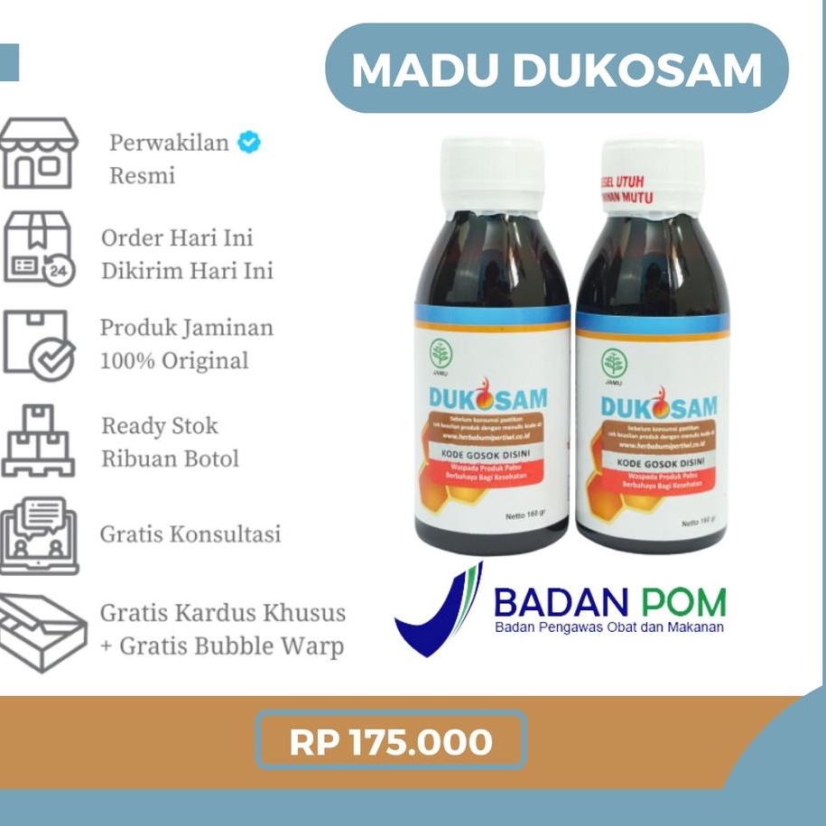 

Realpct DUKOSAM - MADU UNTUK MENGATASI KOLESTEROL & ASAM URAT KEBAS KESEMUTAN KRAM ASAM URAT NYERI SENDI SAKIT OTOT PINGGANG REMATIK