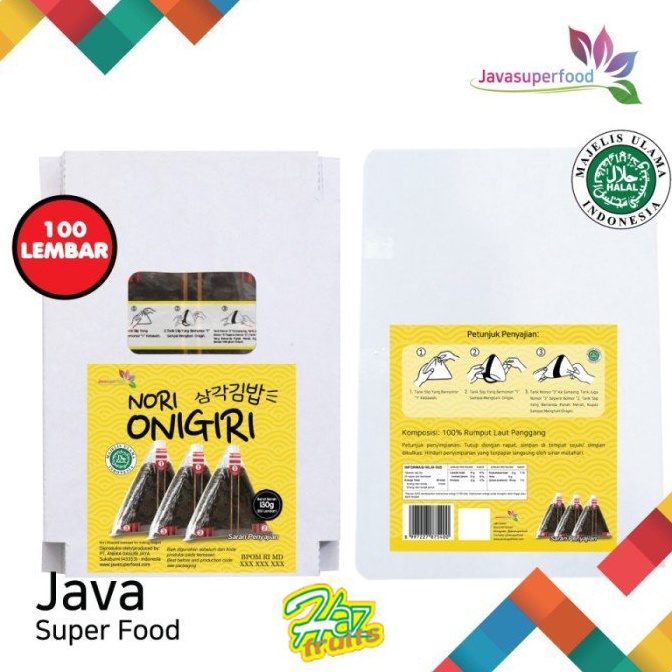 

Terlarisss.. Java Super Food Nori I Nori Wrapper Onigiri Triangle - 100 Lembar WYS