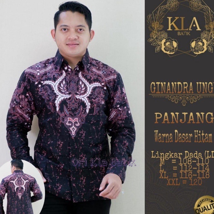 PALING AMPUH✌️>>> Batik Pria GINANDRA UNGU Full Furing Katun Halus Size M-XXXL HIGH QUALITY