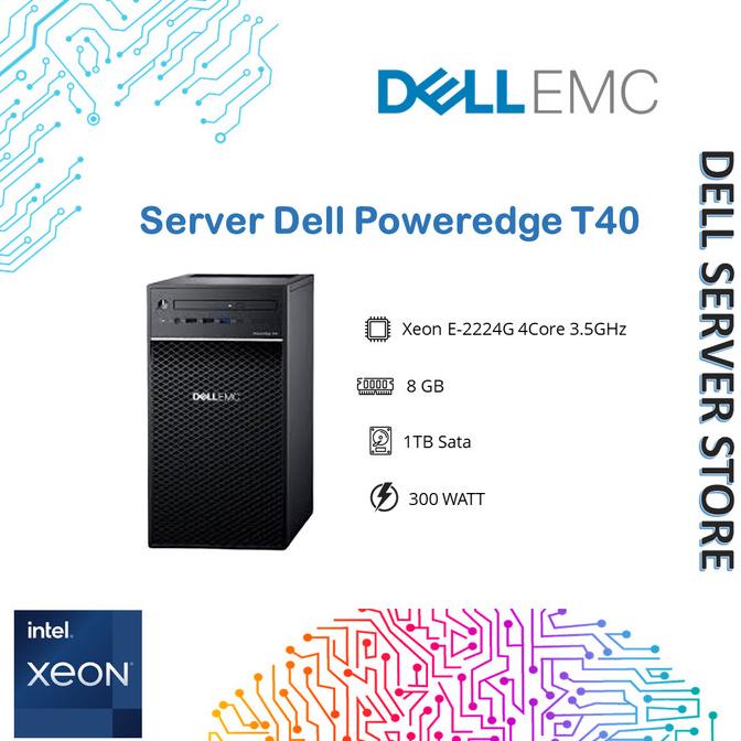 Server Dell Power Edge T40, Xeon E-2224G, 8GB, 1TB