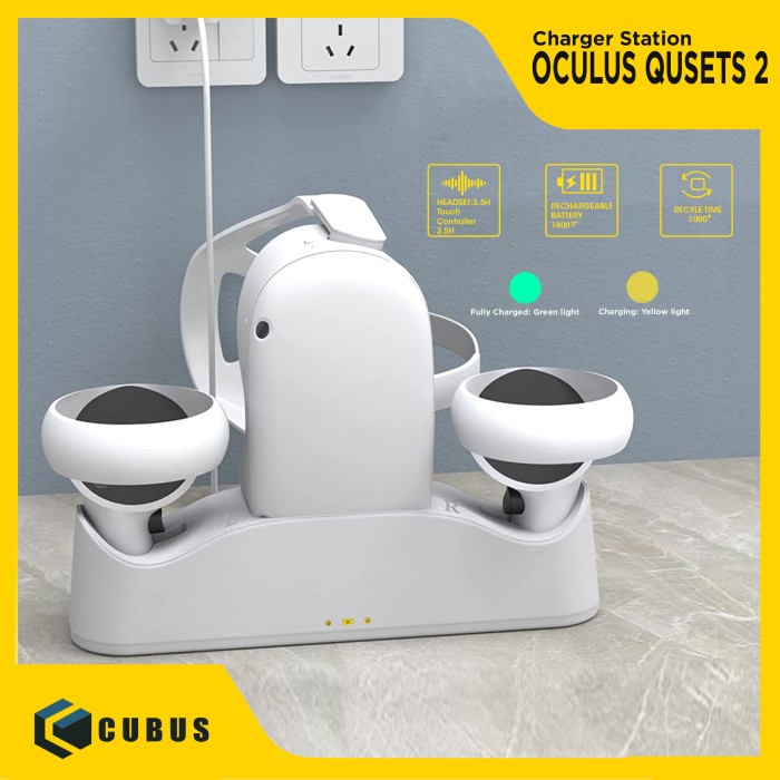 Avr Docking Station Charger Magnetik Controller&Headset For Oculus Quest 2