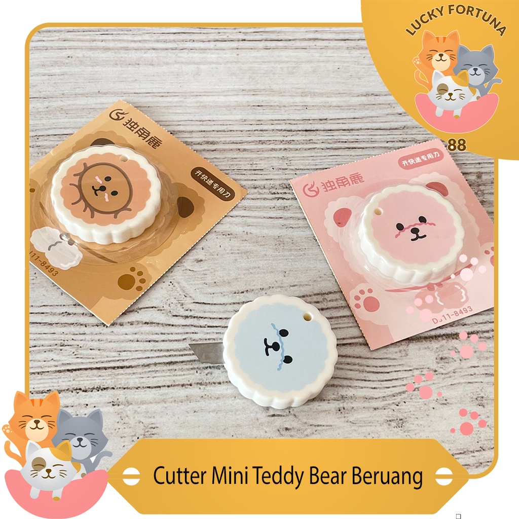 

Cutter Mini Bentuk Beruang Cutter multifungsi beruang Pisau lipat mini beruang Cutter beruang lucu Cutter Mini Bentuk Teddy Bear Pisau mini berbentuk beruang Cutter lipat beruang