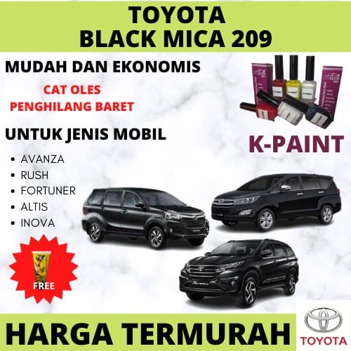 CAT OLES MOBIL TOYOTA BLACK MICA 209AVANZAFORTUNERRUSHALTISINOVA