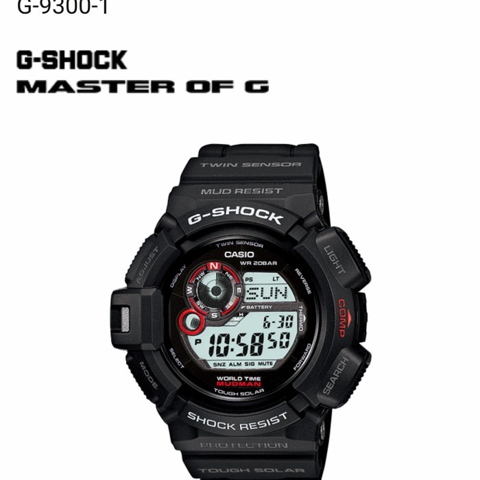 FLASH SALE PAKET STRAP BEZEL G-SHOCK G-9300-1 G 9300 CASIO ORIGINAL TERBARU