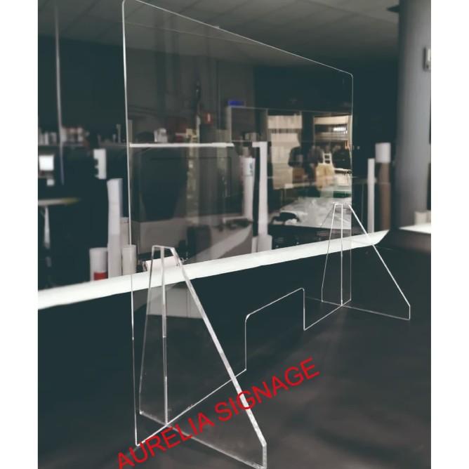 Sekat Meja Akrilik-Sekat / Partisi Akrilik Standar 60 X 50 Cm