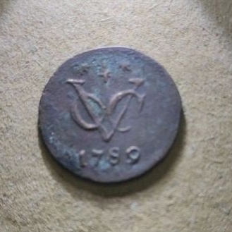 Koin Voc 1/2 Duit Tahun 1789 Gelderland Rare