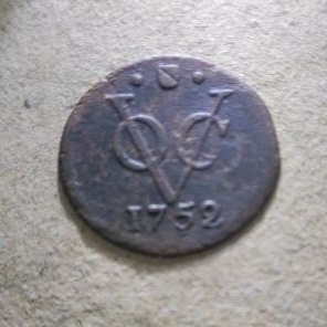 Koin Voc 1/2 Duit Tahun 1752 Utrecht Rare 2