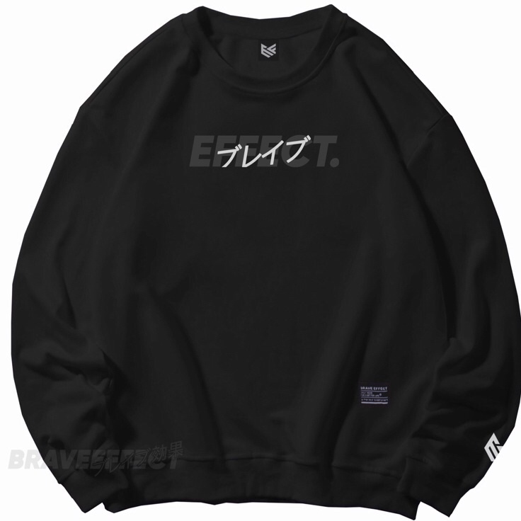 BRAVE EFFECT Crewneck Bordir Sweater Jaket Hoodie Pria Wanita Premium Hodie Switer Suiter Crewnek Sw