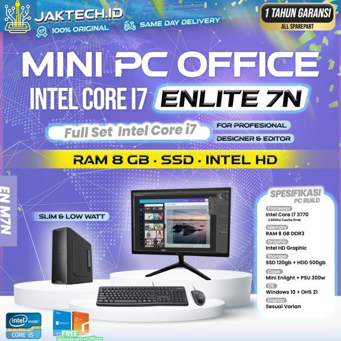 Mini PC Core i7 / Ram 16 GB / SSD / VGA GT1030 / Untuk Profesional