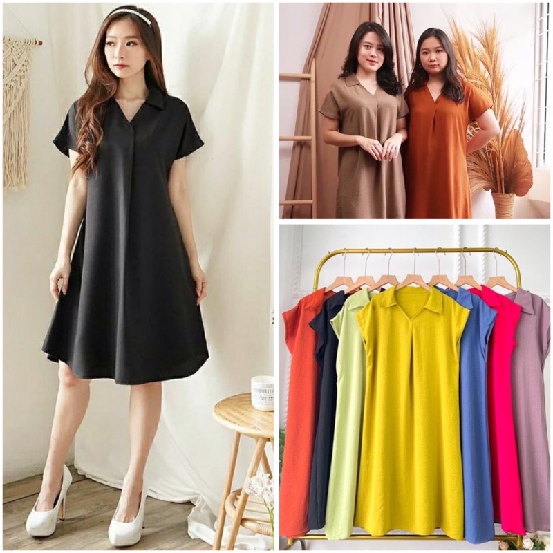 HOMEDRESS TIARA DAILY BERKERAH TATUM FUJI MINIDRESS CRINKLE AIRFLOW