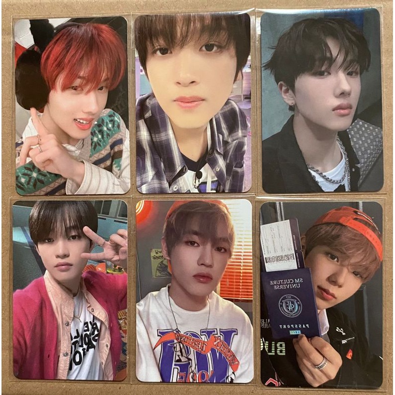 wts jual photocard nct jisung haechan chenle shotaro pink christmas trading card glitch mode jewel u