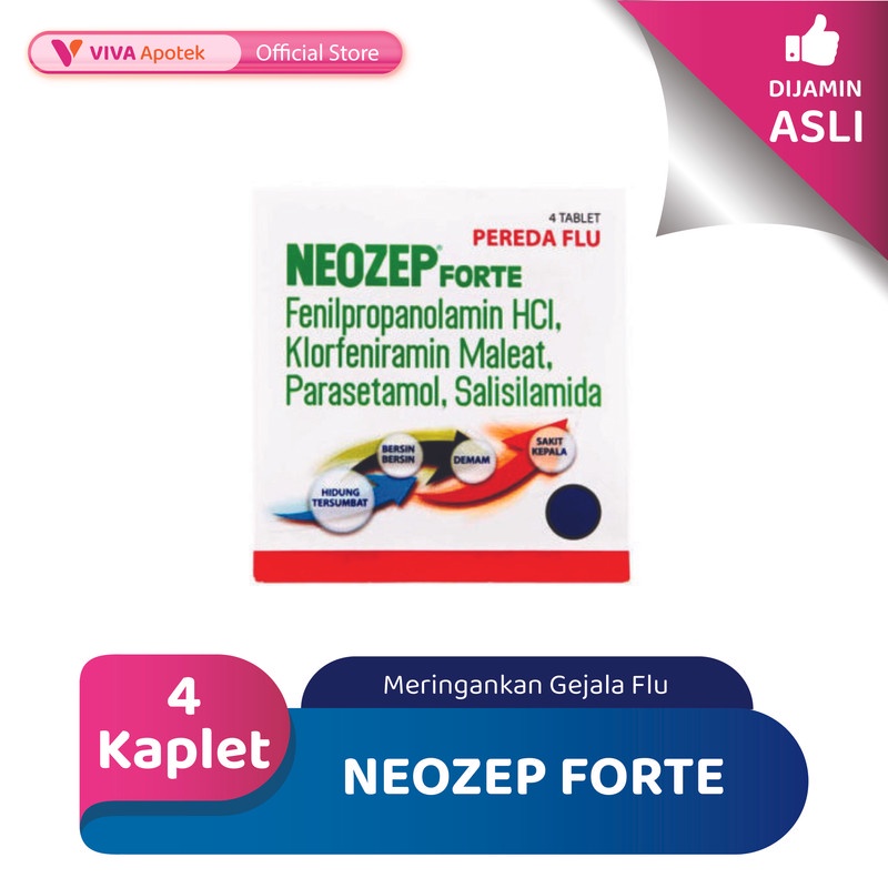 Neozep Forte untuk Meringankan Gejala Flu (4 Kaplet)